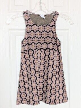 Zara Girls' (Size 7) Jumper/Pinafore Dress w/All-Around  Floral Pattern